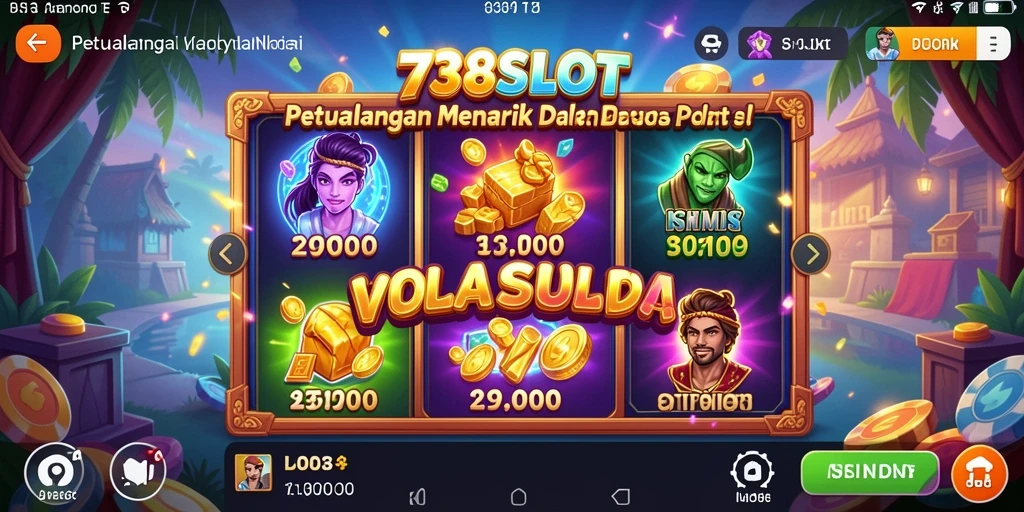 Tampilan menarik dari gameplay 738SLOT yang penuh warna.