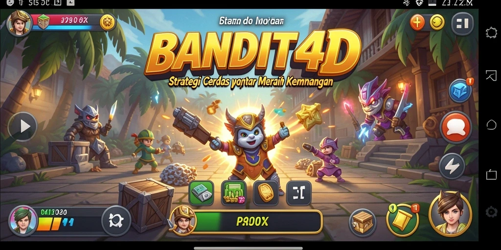 Screenshot utama BANDIT4D menunjukkan momen strategis dalam gameplay yang intens.