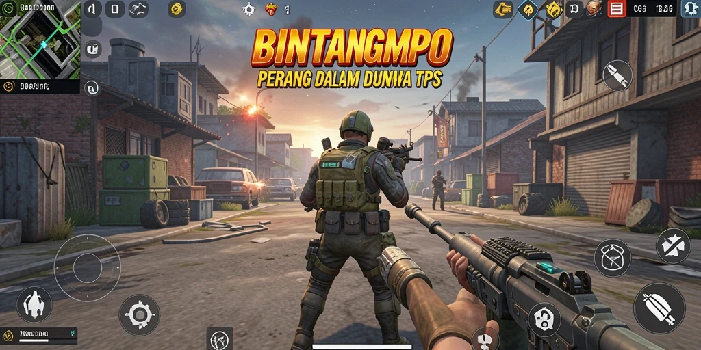 Tangkapan layar BINTANGMPO menunjukkan aksi menegangkan di medan perang.