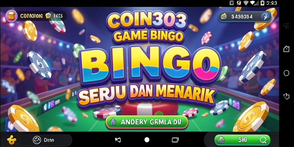 Screenshot COIN303 menunjukkan gameplay Bingo yang seru dan interaktif.