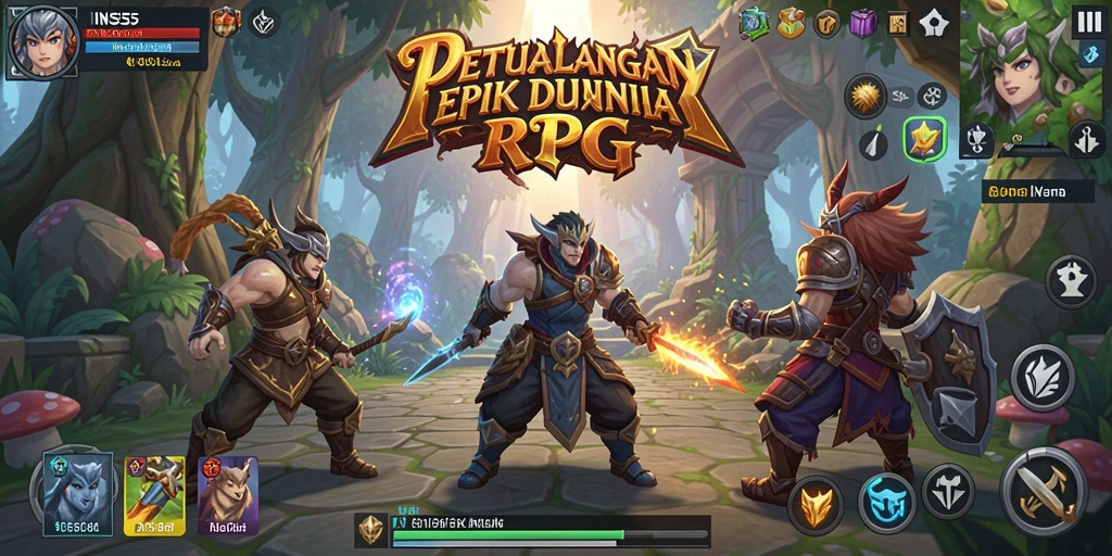 Tampilan gameplay RPG menarik di INS55 dengan aksi dan strategi.