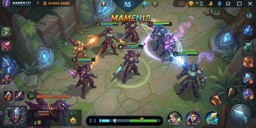 Screenshot dari gameplay menarik di MAMEN123 dengan karakter unik.
