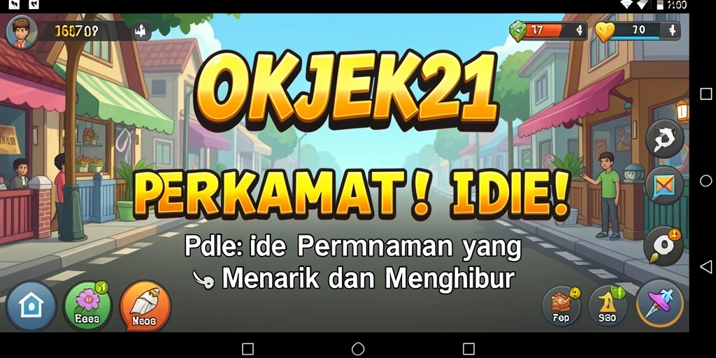 Tangkapan layar utama dari gameplay <strong>OKJEK21</strong> menampilkan pengelolaan armada ojek online.