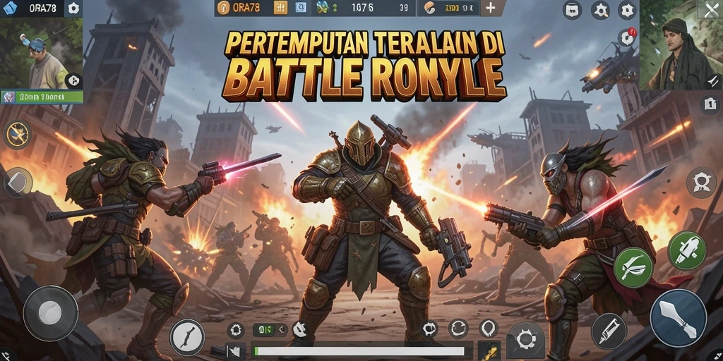 Tampilan gameplay menegangkan di ORA78 dengan aksi Battle Royale.