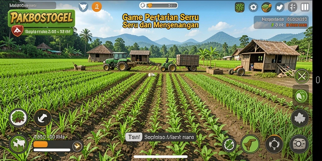 Tampilan gameplay <strong>PAKBOSTOGEL</strong> yang memukau di dunia pertanian.
