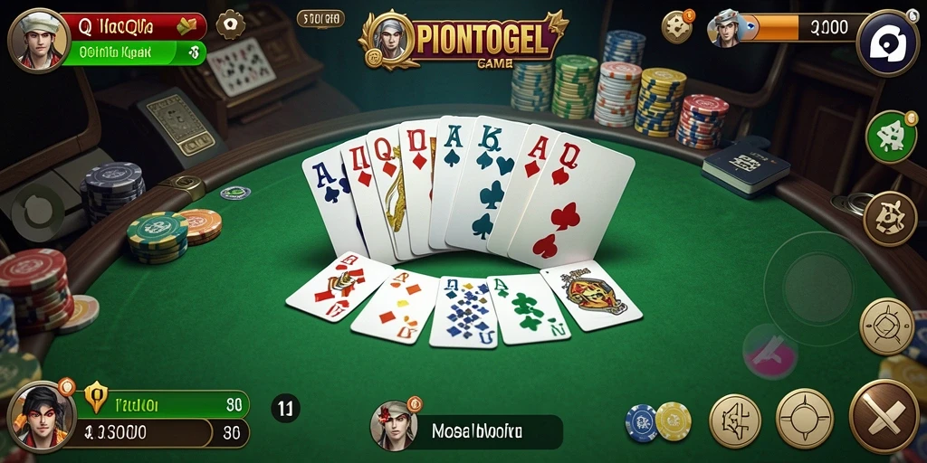 Screenshot PIONTOGEL menampilkan gameplay seru dan menarik dari permainan QiuQiu.
