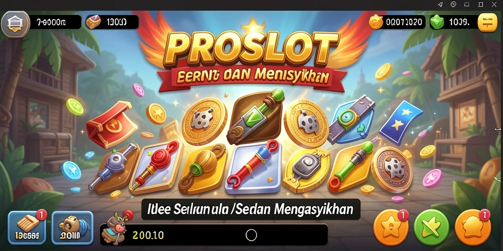 Screenshot gameplay <strong>PROSLOT</strong> menunjukkan keseruan mesin slot Idle.