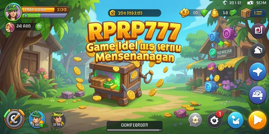 Tampilan gameplay RPRP777 dengan karakter yang beraksi dalam mode Idle.