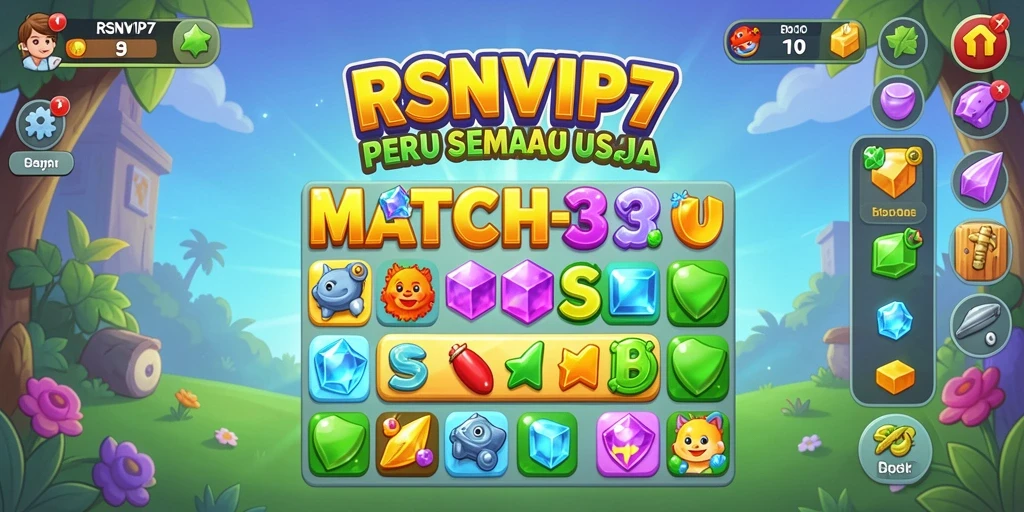 Screenshot RSNVIP7 menampilkan gameplay Match-3 yang seru dan menantang.