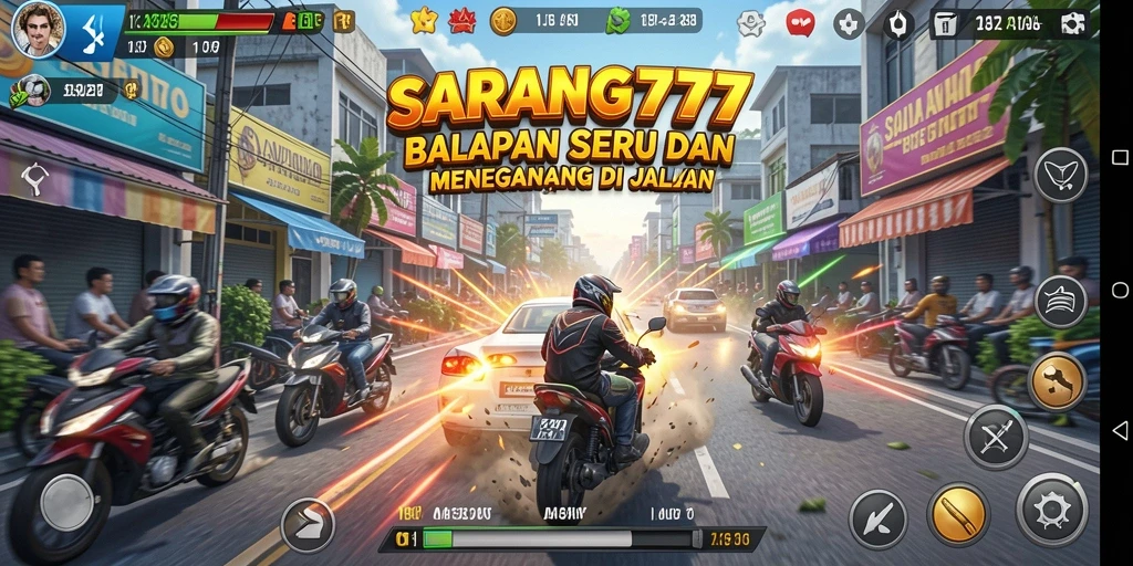 Gameplay seru di balapan dengan grafik menakjubkan.