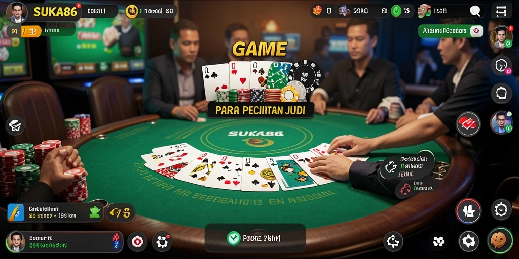 Tampilan menarik gameplay poker di SUKA86 dengan banyak pemain.