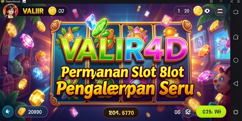 Tangkapan layar gameplay VALIR4D yang menampilkan mesin slot yang menarik.